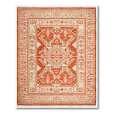 Southwestern Terracotta Geometric Southwestern Area Rug