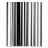 Black and White Bold Black White Barcode Stripe Area Rug