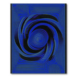 Blue and Teal Hypnotic Blue Spiral Vortex Area Rug