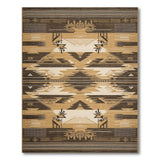 Brown and Tan Southwestern Geometric Brown Tan Area Rug
