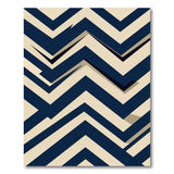 Navy Chevron Zigzag Geometric Area Rug