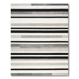 Grey Geometric Modern Grey Striped Area Rug