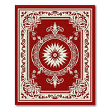 Traditional Persian Ornate Red Medallion Persian Area Rug
