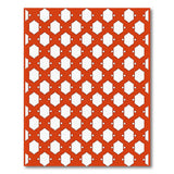Bold Orange Hexagon Lattice Area Rug