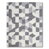 Black and White Black White Geometric Area Rug