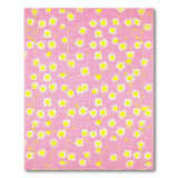 Floral Vintage Cheerful Pink Daisy Floral Area Rug