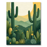 Lush Cactus Desert Sunset Area Rug