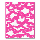 Vibrant Pink Whimsical Bird Silhouette Area Rug