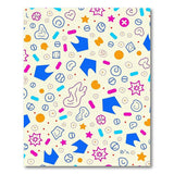 Playful Multi-Color Doodle Shapes Area Rug