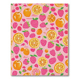 Playful Strawberry Orange Lemon Pink Fruit Pattern Rug