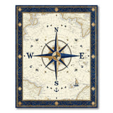 Vintage Nautical Compass Blue Area Rug