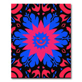 Bold Smirking Skull Geometric Area Rug