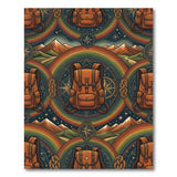 Orange Adventure Backpack Area Rug
