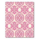 Pink Vibrant Pink Floral Medallion Area Rug