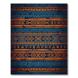 Tribal Geometric Blue Teal Area Rug