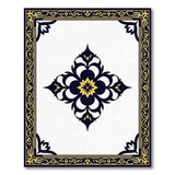 Traditional Persian Ornate Black Gold Persian Medallion Area Rug