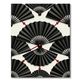 Black and White Fan Geometric Area Rug