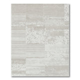 Distressed Vintage Grey Striped Area Rug