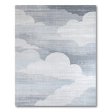 Serene Grey Clouds Abstract Area Rug