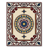Multi-color and Patterns Intricate Multi-Color Persian Medallion Area Rug