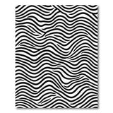 Wavy Black White Geometric Geometric Modern Area Rug