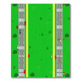 Pixel Road Traffic Jam Kids Area Rug