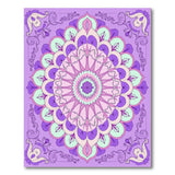 Purple Floral Vintage Purple Floral Mandala Area Rug