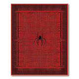 Black Spider Crimson Red Distressed Vintage Area Rug