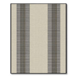 Beige Houndstooth Striped Area Rug