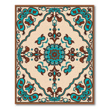 Teal Persian Medallion No. 3 Area Rug