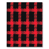 Red Distressed Red Black Plaid Area Rug