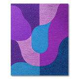 Purple Teal Organic Abstract Area Rug