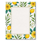 Vibrant Lemon Orange Sunflower Fruit Pattern Rug