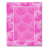 Playful Pink Wavy Abstract Area Rug