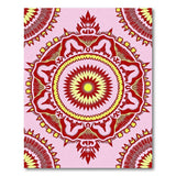 Multi-color and Patterns Vibrant Pink Mandala Floral Area Rug
