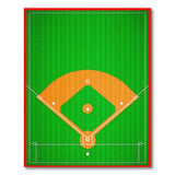 Baseball Diamond Green Grass Area Rug