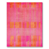 Vibrant Pink Orange Geometric Woven Area Rug