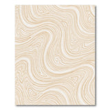 Beige Wavy Abstract Beige and Neutral Area Rug