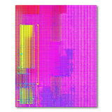 Multi-color and Patterns Vibrant Pink Grid Geometric Area Rug
