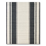 Woven Black and White Bold Black White Striped Woven Area Rug