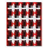 Bold Red Black Geometric Modern Rug