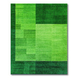Vibrant Green Vibrant Green Geometric Block Area Rug