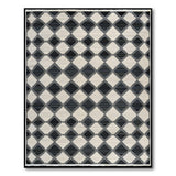 Black and White Black White Diamond Geometric Area Rug