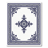 Blue and Teal Ornate Navy Persian Border Area Rug