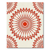 Red Mandala Sunburst Area Rug