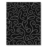 Elegant Grey Swirl on Black Area Rug