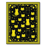 Playful Yellow Cats Area Rug