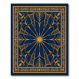 Navy Gold Sunburst Medallion Area Rug