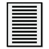 Black White Lined Geometric Area Rug