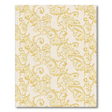 Gold and Silver Elegant Gold Swirl Floral Area Rug